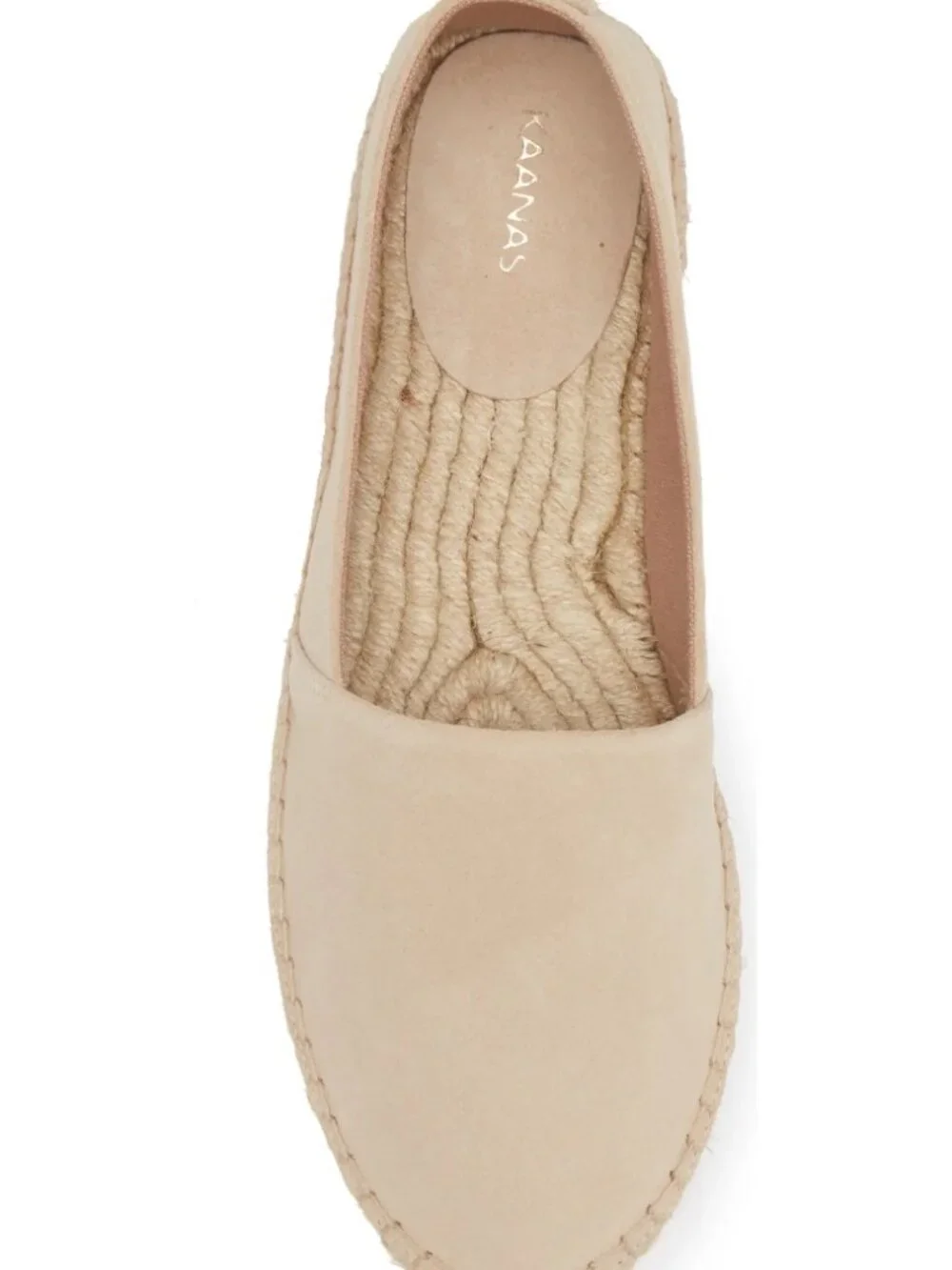 Kaanas Roma Suede Espadrille Flats Nude Beige Slip On Shoes Anthropologie NIB